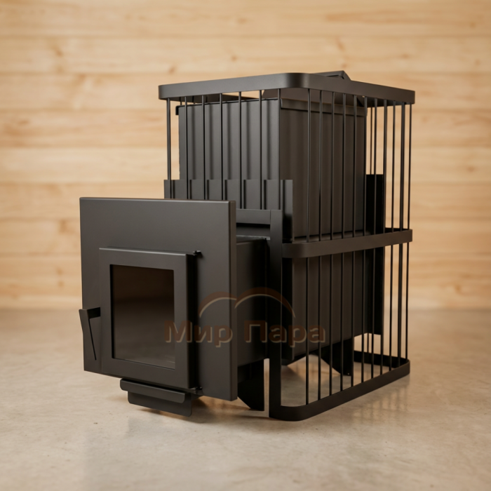 Печь банная ComfortProm СТАЛЬ 8 мм, закрытая каменка, до 20 кубов, со стеклом