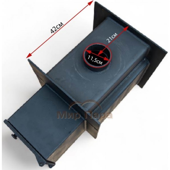 Печь банная ComfortProm СТАЛЬ 3 мм, до 20 кубов, чугунная дверь без стекла