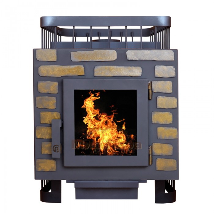 Печь банная ComfortProm СТАЛЬ 8 мм, до 26 кубов, со стеклом, декор