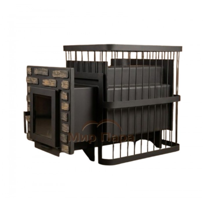 Печь банная ComfortProm СТАЛЬ 8 мм, до 26 кубов, со стеклом, декор