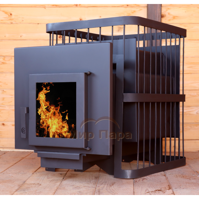Печь банная ComfortProm СТАЛЬ 8 мм, до 16 кубов, стальная дверь со стеклом