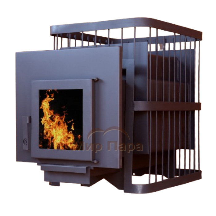 Печь банная ComfortProm СТАЛЬ 8 мм, до 16 кубов, стальная дверь со стеклом
