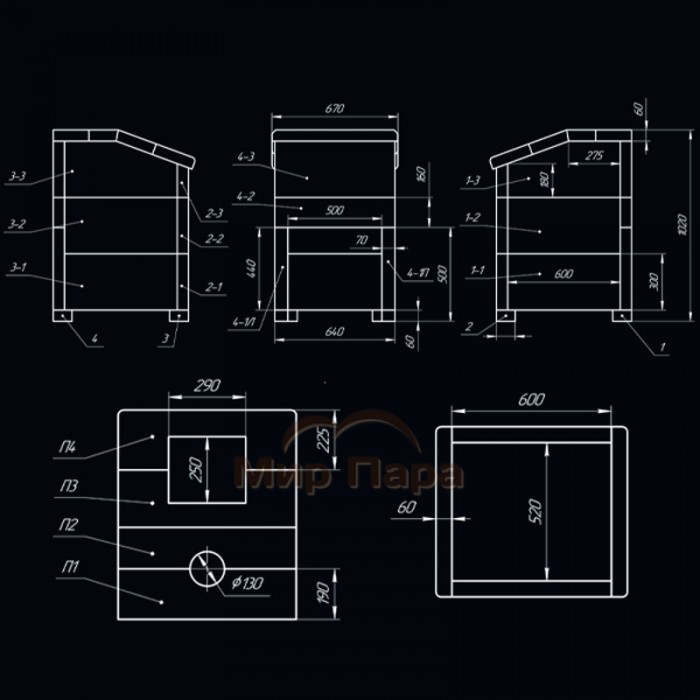 Комплект Гефест GFS ЗК 25 (М) Президент 1020/60 Талькомагнезит