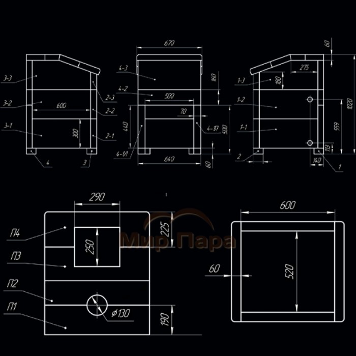 Комплект Гефест GFS ЗК 30 (М) Президент 1020/60 Талькомагнезит