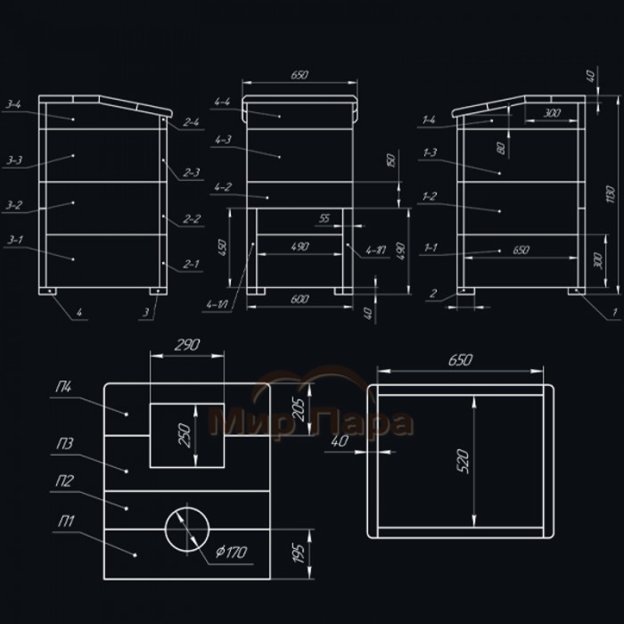 Комплект Гефест GFS ЗК 40 (М) Президент 1130/40 Змеевик