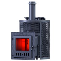 Банная печь Гефест AVANGARD ЗК 25 (M) Ураган в круглой сетке
