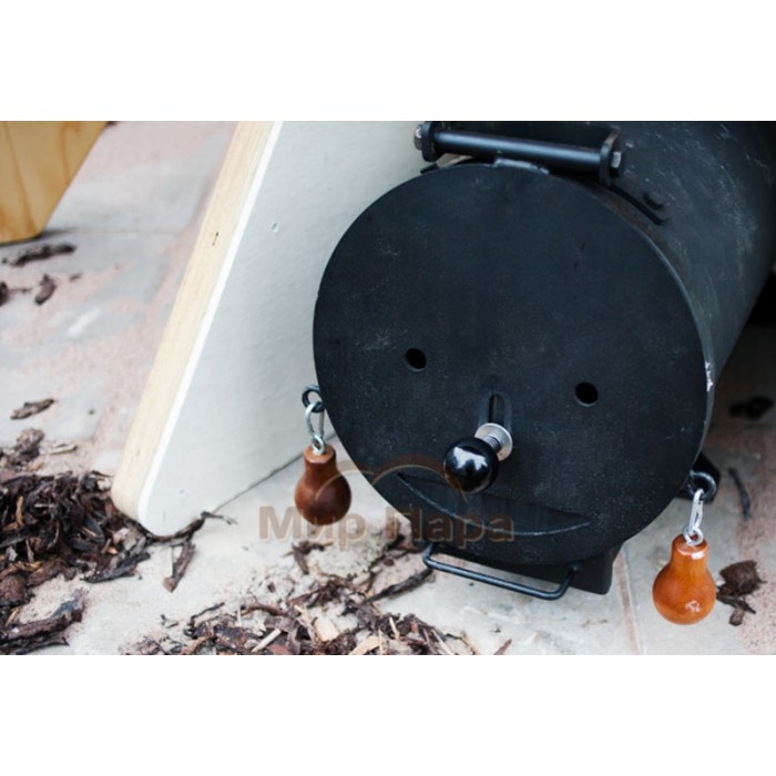 Дровяная печь для бани IKI Original со стальной дверцей смайл