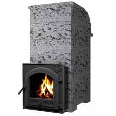 VVD Калита Князь Серпентенит Премиум (дверца чугунная, с панорамным стеклом)