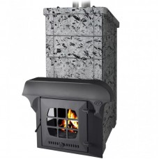 VVD Калита Экстрим РК Серпентинит Премиум (чугунный портал с чугунной дверцей)