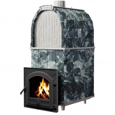 VVD Калита Арочная Pro Змеевик (дверца чугунная, с панорамным стеклом)