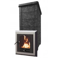 VVD Калита Экстрим РК Пироксенит черный (дверца нержавеющая сталь)