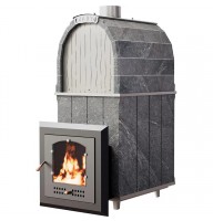 VVD Калита Арочная Pro Талькохлорит (дверца нержавеющая сталь)