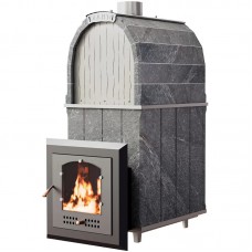 VVD Калита Арочная Pro Талькохлорит (дверца нержавеющая сталь)