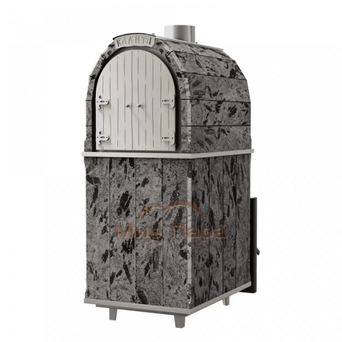 VVD Калита Арочная Pro Серпентенит Премиум (дверца нержавеющая сталь)