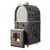 VVD Калита Арочная Pro Серпентенит Премиум (дверца нержавеющая сталь)