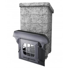 VVD Сударушка Семейная РК c фасками Серпентинит Бархат (чугунный портал с чугунной дверцей)