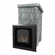 VVD Сударушка Семейная РК c фасками Талькохлорит (стальная дверь со стеклом)