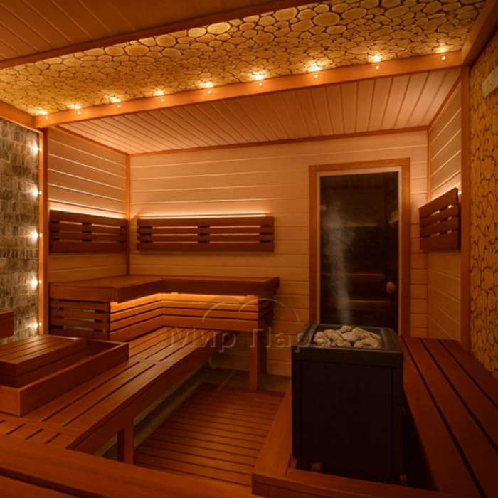 Печь Lang THERMOS-vapo 7,5 кВт (парогенератор 1,5 кВт, 7-12 м³, корпус антрацитовая эмаль, 25 кг камней)