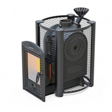 Банная печь Черная Жемчужина Люмина плюс Cast с чугунной каменкой