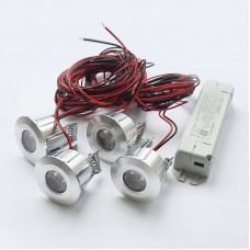 Комплект из 4-х светильников Контакт Плюс с драйвером на 4 светильника (4000 K) для паровой бани