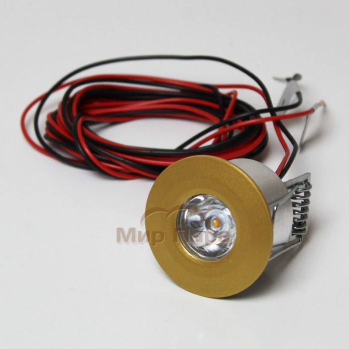 Светодиодный светильник Контакт Плюс (золотой цвет, 4000 К) для паровой бани