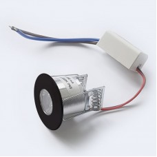 Светодиодный светильник Контакт Плюс с драйвером (черный цвет, 4000 K) для паровой бани