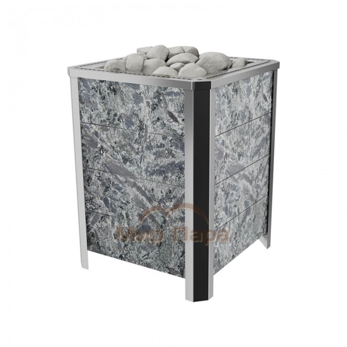 Электрическая печь VVD Премьера М в камне Cерпентинит Бархат 15 кВт