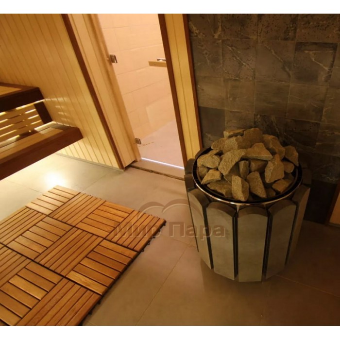 Электрическая печь VVD Премьера 15 кВт Серпентинит Премиум