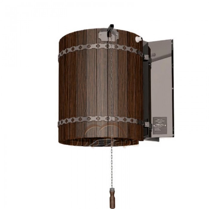 Обливное устройство VVD «Ливень» ПРО 50 литров лиственница темная (бак AISI 304)