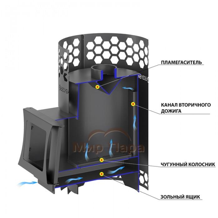 Печь для бани Везувий «Черная пчелка 20» (Вlack Bee)