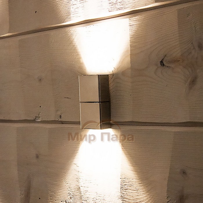 Светильник для паровой Cariitti SX SQ без светодиода, нержавеющая сталь