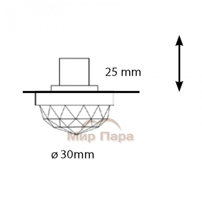 Набор насадок Cariitti CR-30, 3 штуки, золото