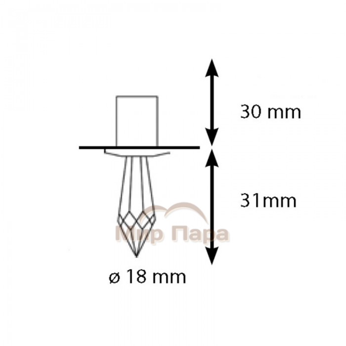 Набор насадок Cariitti CR-31, 3 штуки, хром