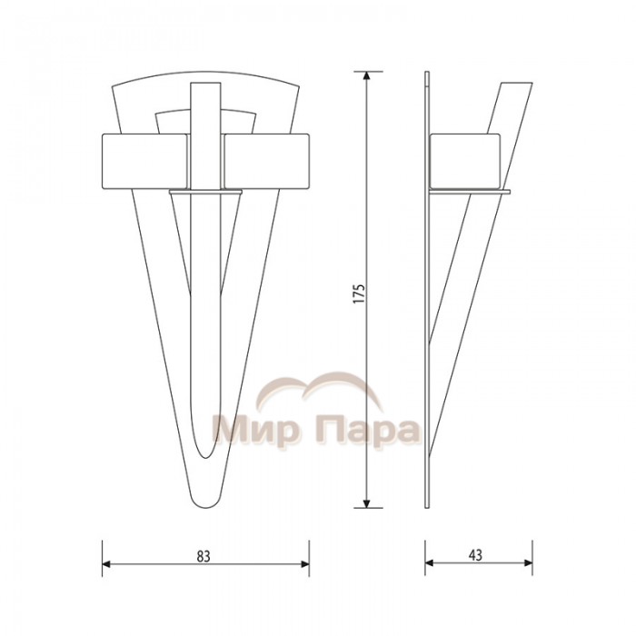 Светильник для сауны Cariitti TL-100 Факел