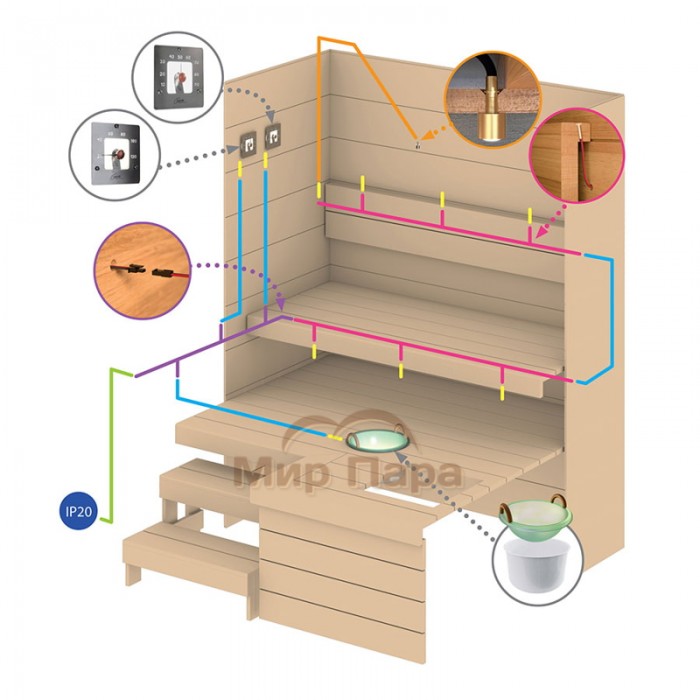 Дополнительный комплект Cariitti 2700 К, 3 светодиода