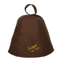 Шапка  «Старший по бане» коричневая Банные Штучки (войлок) арт. 41414