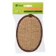 Мочалка из рами, овальная с хлопком 11х16см