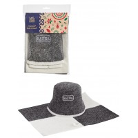 Набор д/бани «Сауна» (шапка, коврик) войлок