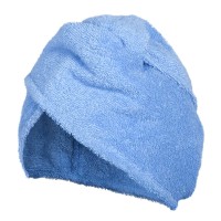 Махровая чалма голубая