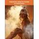 Шапка банная с вышивкой «Красный конь» войлок белый
