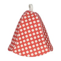 Шапка Горошек красно-белый