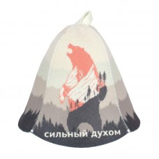 Шапка для бани и сауны «Сильный духом» войлок