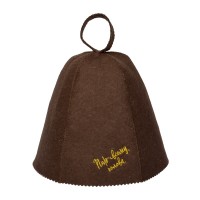 Шапка «Пар всему голова» коричневая