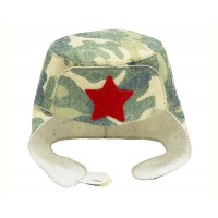 Шапка банная «Ушанка. Камуфляж» войлок