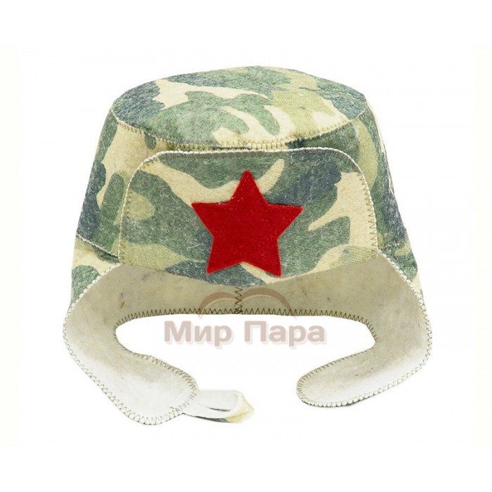 Шапка банная «Ушанка. Камуфляж» войлок