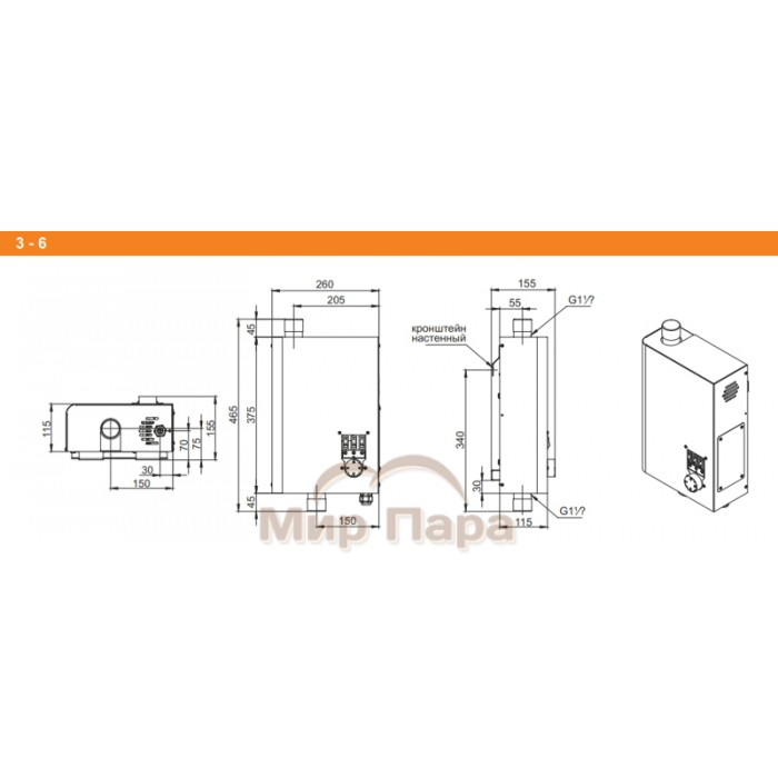 Электрический котел GTM Classic E100 6 кВт