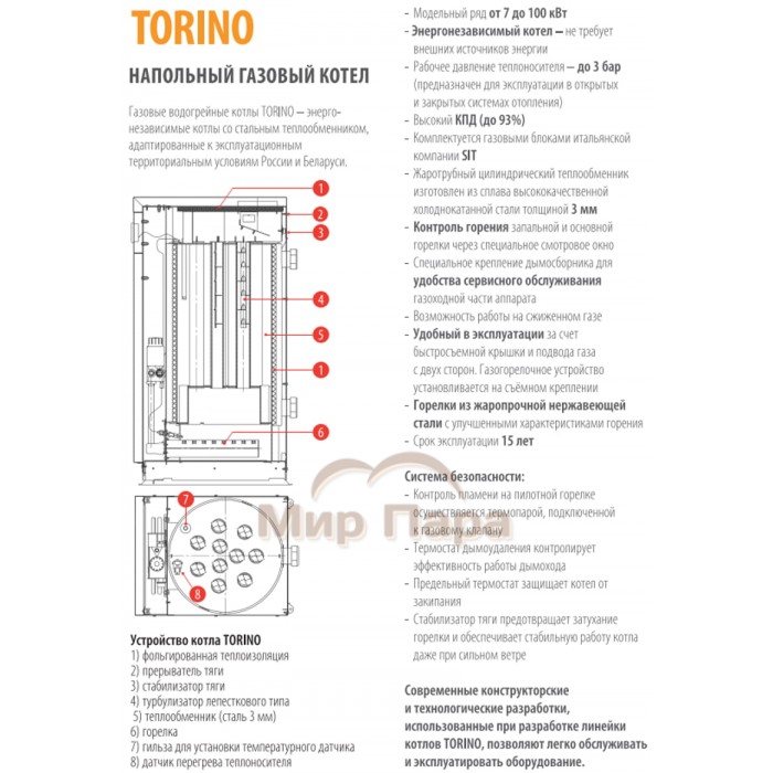 Газовый котел FERROLI TORINO 7,5