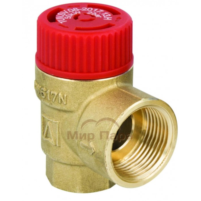 Предохранительный клапан Afriso для центрального отопления MS, 3 бар, ВР1/2" x ВР3/4" (42 390)