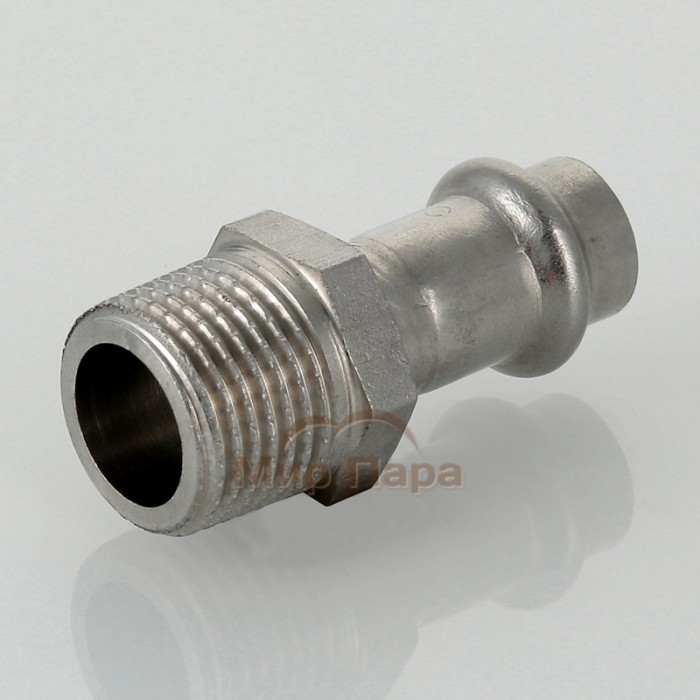 Муфта пресс с наружной резьбой Valtec 15х1/2" (VTi.901.I) Муфта пресс с наружной резьбой Valtec 15х1/2" (VTi.901.I)