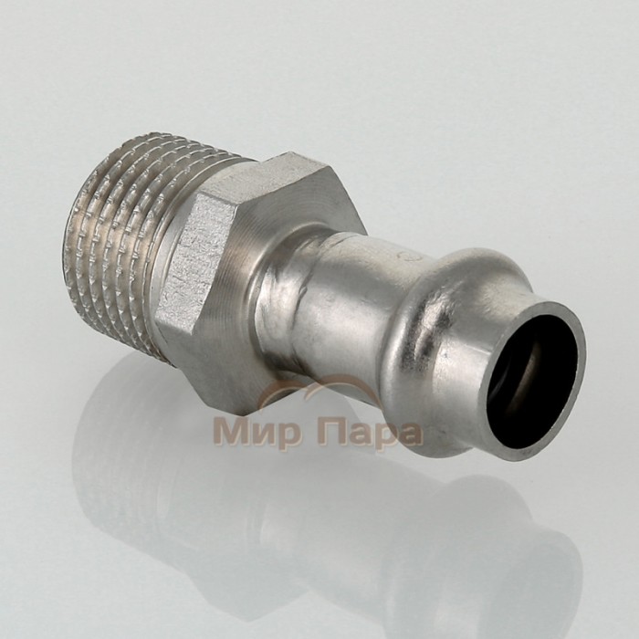 Муфта пресс с наружной резьбой Valtec 15х1/2" (VTi.901.I) Муфта пресс с наружной резьбой Valtec 15х1/2" (VTi.901.I)